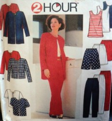 7249 SIMPLICITY 2 HR JACKET LENGTHS, PANTS, SHORTS, KNIT TOP PATTERN XS-M,L-XL